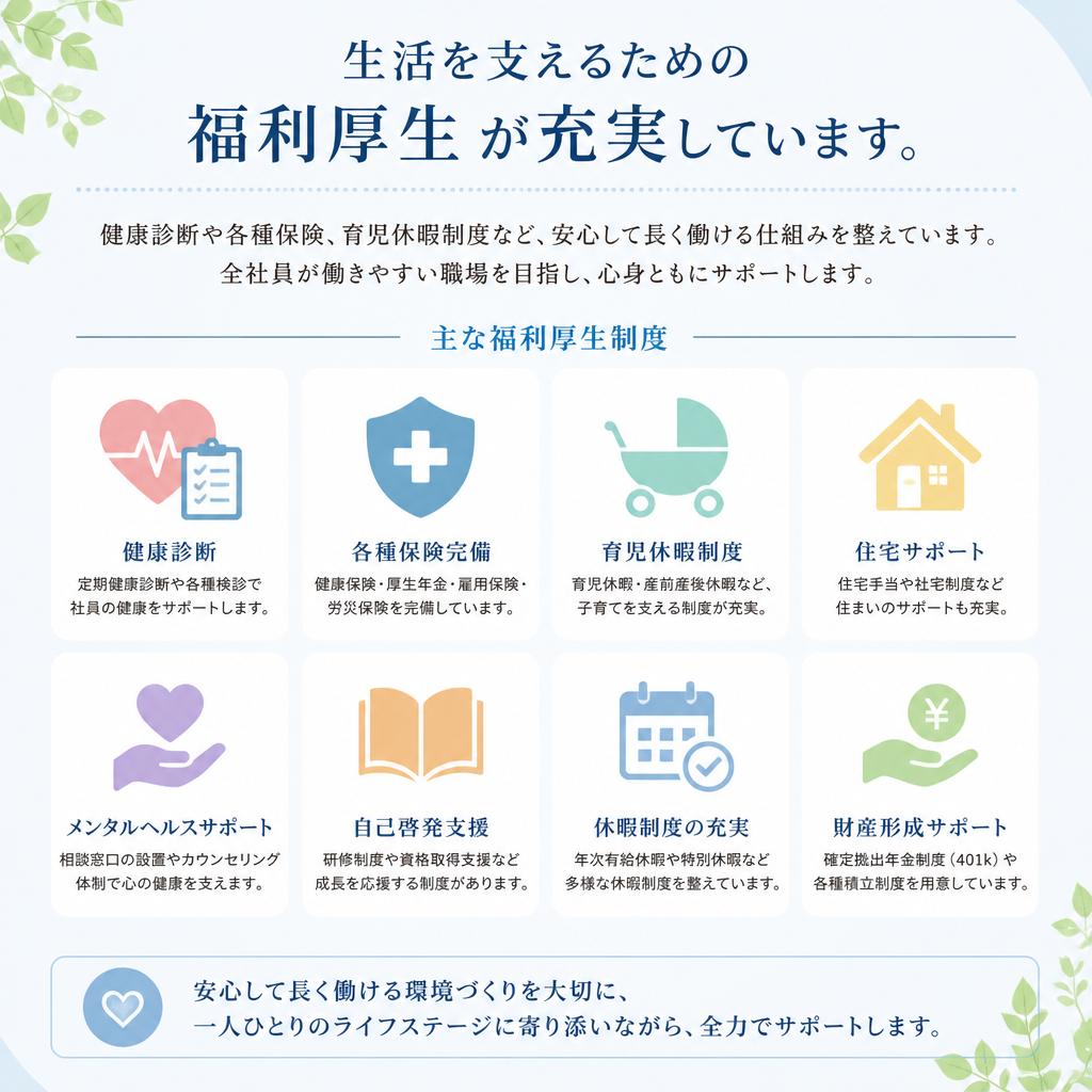 充実した福利厚生制度