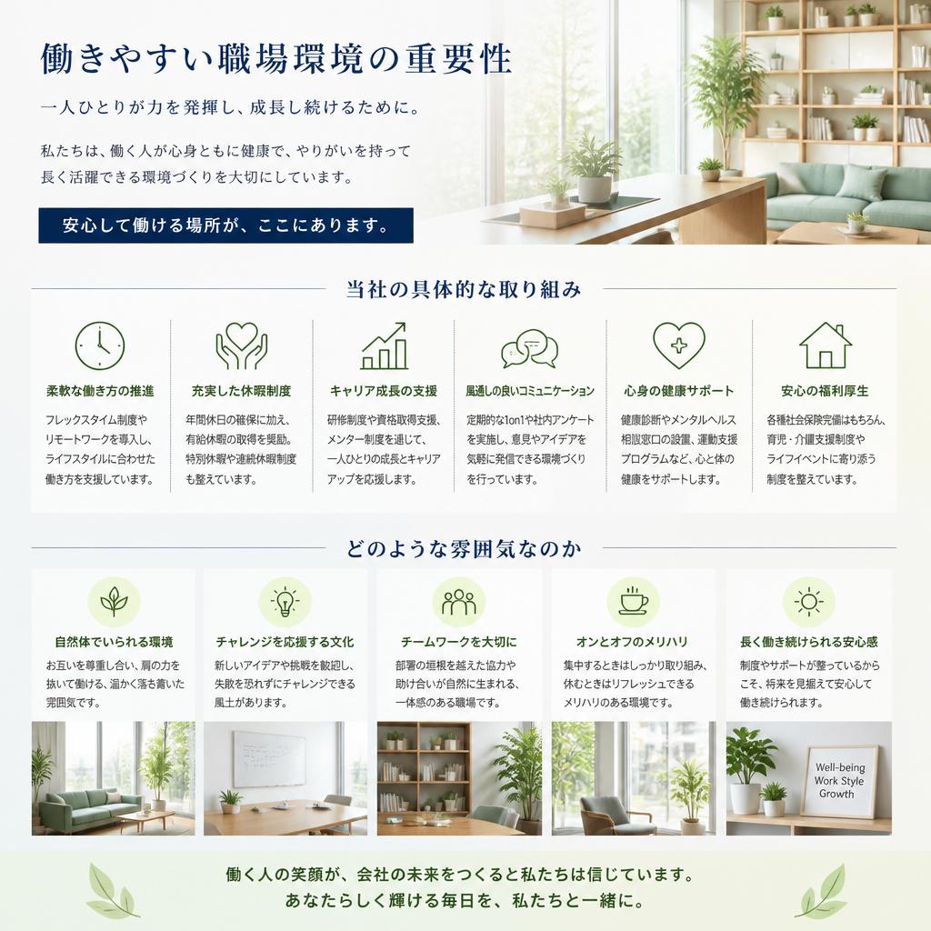 職場環境の充実とその理由